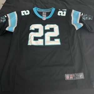 Carolina Panthers black Nike Christian McCaffrey jersey youth size large